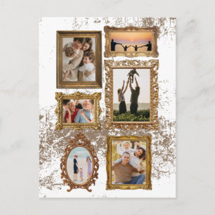 Anpassbare Vintage-Rahmen - mit Familien-Gedicht Postkarte
