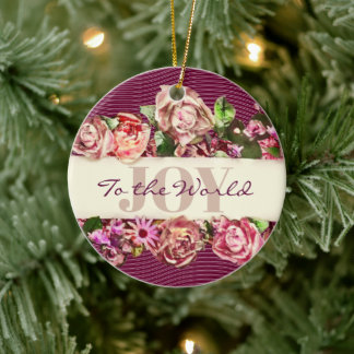 Anpassbare Vintage Rose Hübsche Freude für die Wel Keramik Ornament