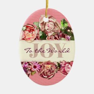 Anpassbare Vintage Rose Hübsche Freude für die Wel Keramik Ornament