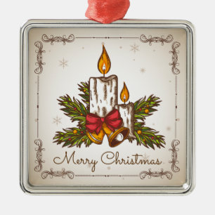 Anpassbare Vintage-Weihnachtskerze Ornament Aus Metall