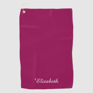 Anpassbare Viva Magenta Template Name Monogram Golfhandtuch