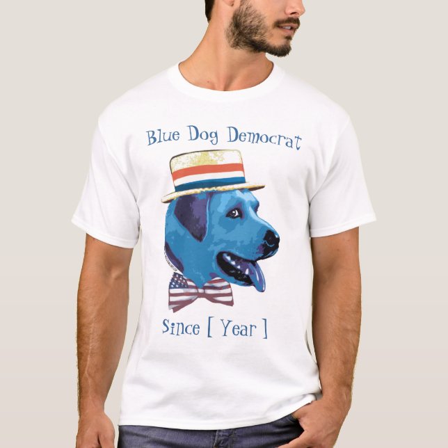 Anpassbare Vorlage - Blue Dog Democracy seit T-Shirt (Vorderseite)