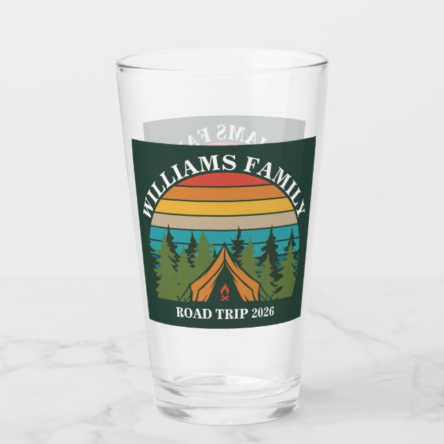 Anpassbare Waldfreunde Sunset Camping Zelt Glas (Vorderseite)