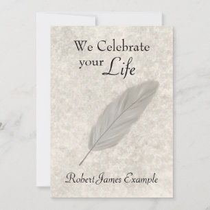 Anpassbare Weck/Memorial (Stone Effect) Einladung