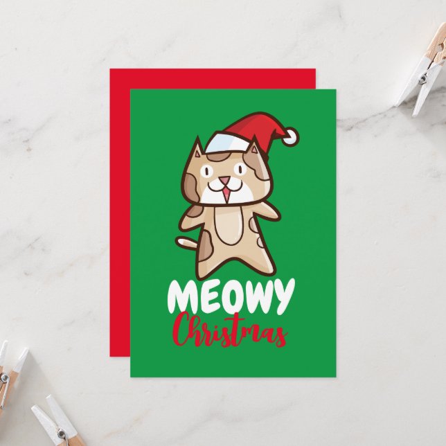 Anpassbare Weihnachten Einladung (Vorderseite/Rückseite Beispiel)