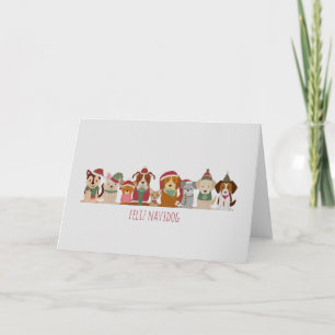 Anpassbare Weihnachtshunde-Rassen Karte