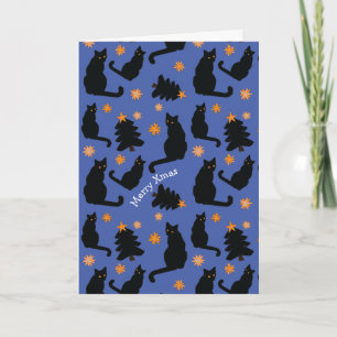 ANPASSBARE WEIHNACHTSKATZEN KARTE