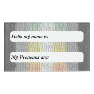 Anpassbare wellige Boho-Demifluid-Pride-Flagge Namenschild