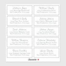 Anpassbare White Wedding Guest Address Labels