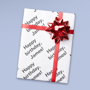 Anpassbare Wiederholung von Happy Birthday (belieb Geschenkpapier