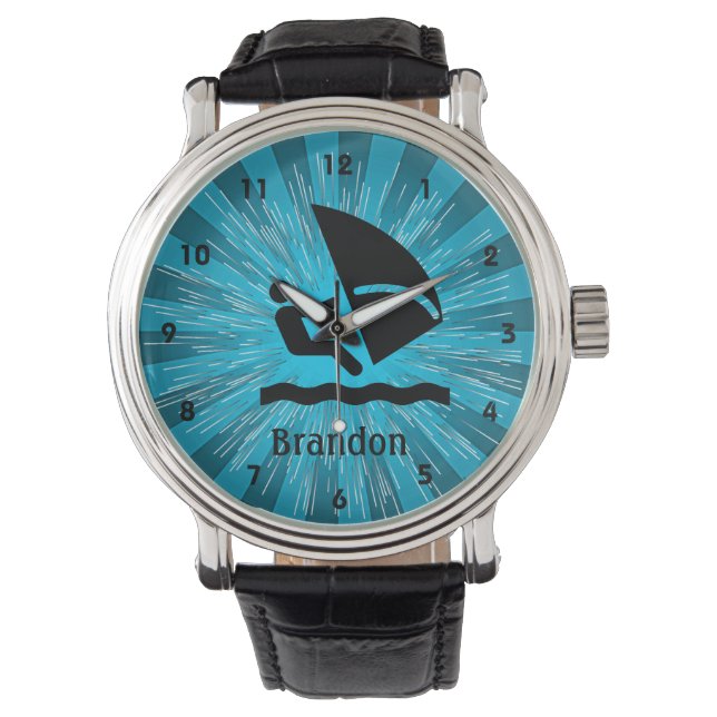 Anpassbare Windsurfing-Designüberwachung Armbanduhr (Vorderseite)