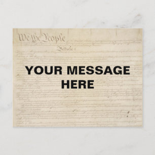 Anpassbare Wir, die Volksverfassung Hintergrund Postkarte