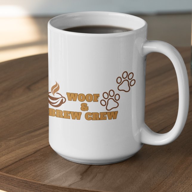 Anpassbare Woof und Brew Crew Kaffeetasse (Von Creator hochgeladen)