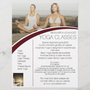Anpassbare Yoga-Flyer Flyer