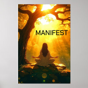 Anpassbare Yoga-Medizin-Pose Poster