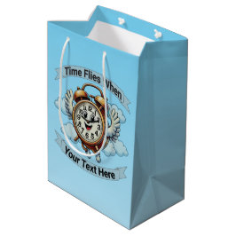 Anpassbare "Zeitfliegen, wenn" Uhr Mittlere Geschenktüte