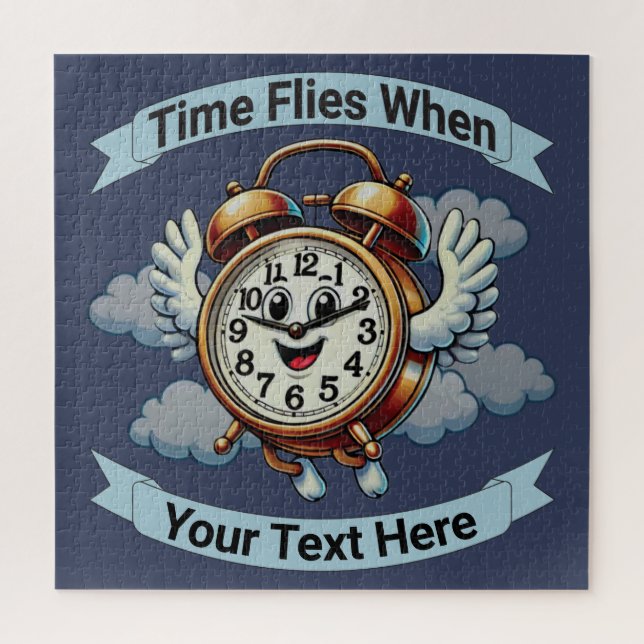 Anpassbare "Zeitfliegen, wenn" Uhr Puzzle (Vertikal)
