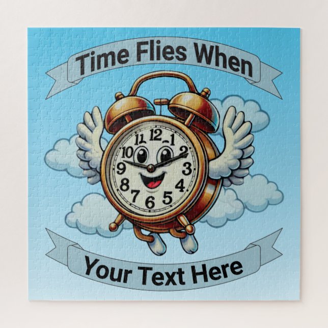 Anpassbare "Zeitfliegen, wenn" Uhr Puzzle (Vertikal)
