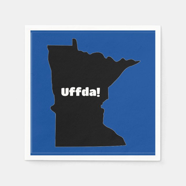 Anpassbare Zeitschrift Napkin, Minnesota, Uffda Serviette (Vorderseite)