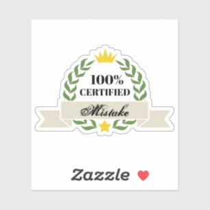 Anpassbare, zertifizierte Mistake Retro-Banner Aufkleber