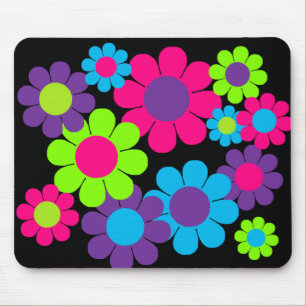 Anpassbarer 60er-Blume-Power Mousepad