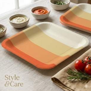 Anpassbarer 9" quadratischer Papier-Teller für Ver Pappteller