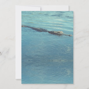 Anpassbarer Alligator im Foto Wasserwild Feiertagskarte