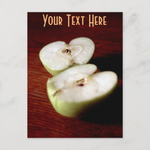Anpassbarer Apfel Postkarte