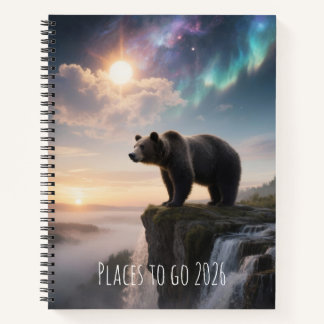Anpassbarer Bär in freier Wildbahn Notizbuch