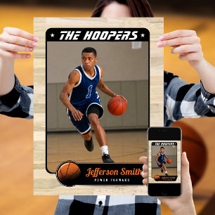 Anpassbarer Basketballspieler Poster