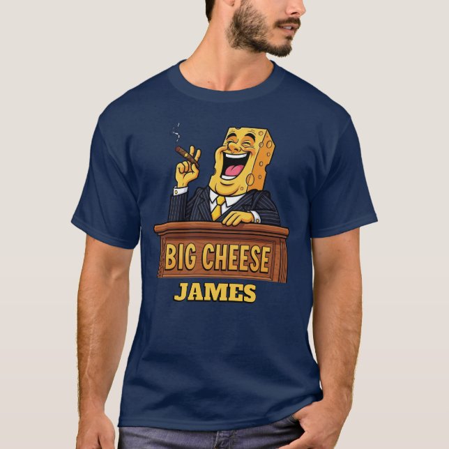 Anpassbarer Big Cheese T-Shirt (Vorderseite)
