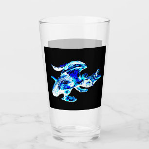 Anpassbarer Blauer Frost Drache Fantasy Mystisch Glas