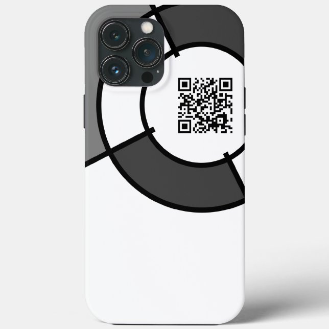 anpassbarer Bullseye QR-Code iPhone Case (Rückseite)