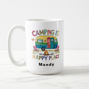 Anpassbarer Camper "Camping ist ein glücklicher Or Kaffeetasse