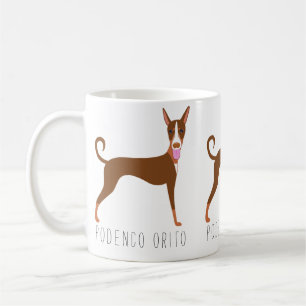 Anpassbarer Cartoon Podenco Orito Dog Kaffeetasse