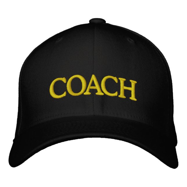 Anpassbarer COACH Bestickte Baseballkappe (Vorderseite)