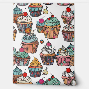 Anpassbarer Cupcake-Charm Tapete