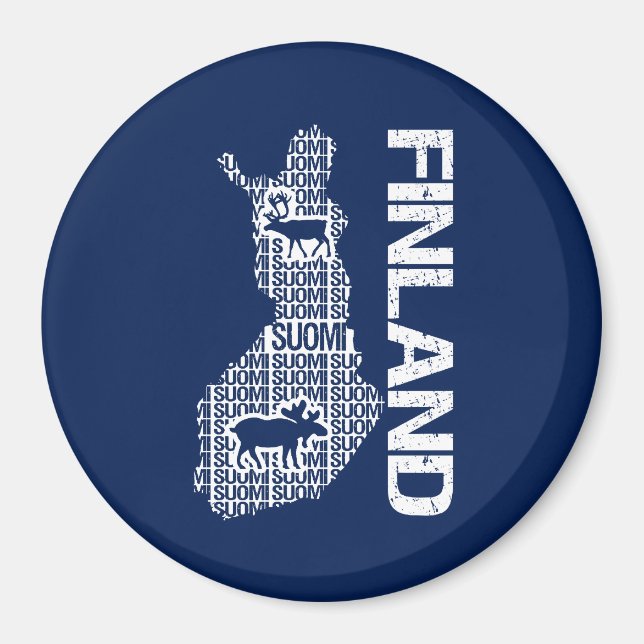 Anpassbarer FINNLAND MAP-Magnet Magnet (Vorne)