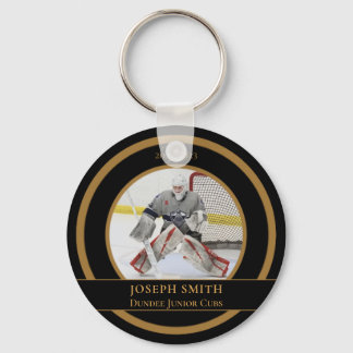 Anpassbarer Fotohockey Schlüsselanhänger
