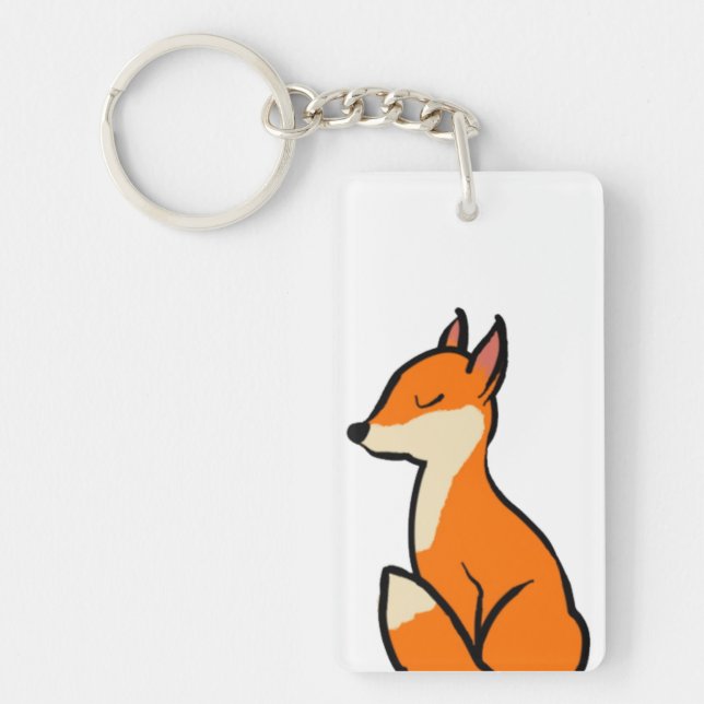 Anpassbarer Fox Schlüsselanhänger (Vorderseite)
