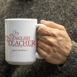Anpassbarer frecher Becher für Englischlehrer Kaffeetasse