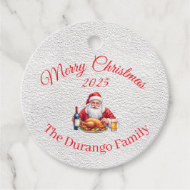 Anpassbarer fröhlicher Weihnachtsmann Weihnachtses Geschenkanhänger