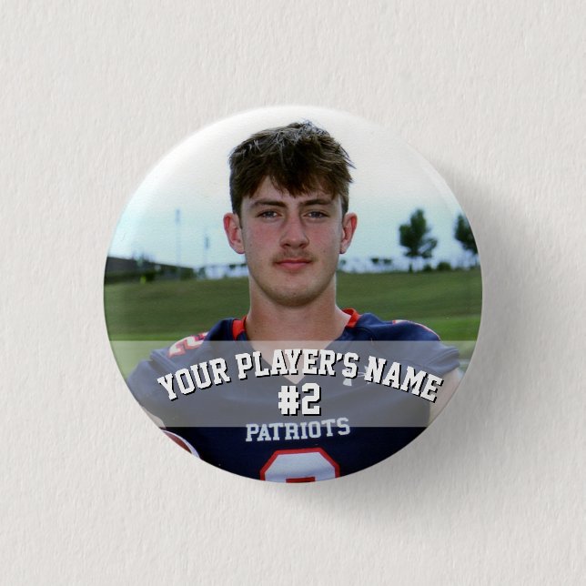 Anpassbarer Fußball-/Sportbutton Button (Vorderseite)