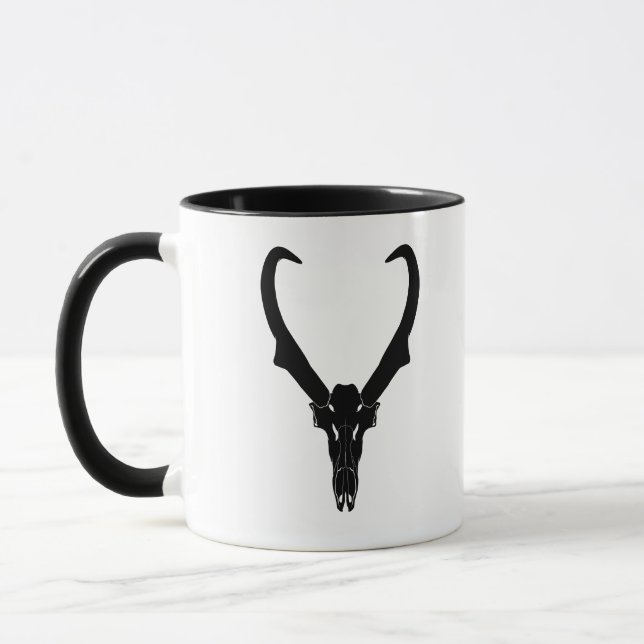 Anpassbarer Gabelbock-Schädel Tasse (Links)