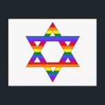 Anpassbarer Gay Pride Rainbow Star von David Postkarte<br><div class="desc">Anpassbarer Gay Pride Rainbow Star von David</div>