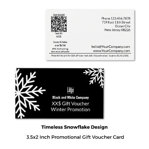 Anpassbarer Geschenkgutschein für Business Winter