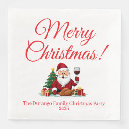 Anpassbarer Glücklicher Weihnachtsmann Weihnachtse Serviette