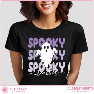 Anpassbarer gruseliger Geisterlehrer Halloween T-Shirt