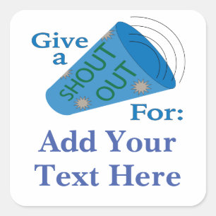 Anpassbarer Gruß Quadratischer Aufkleber