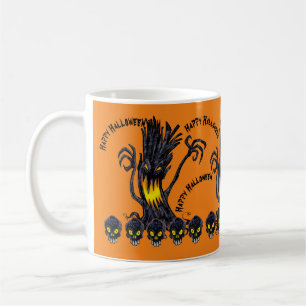 Anpassbarer Halloween-Baumstamm Kaffeetasse